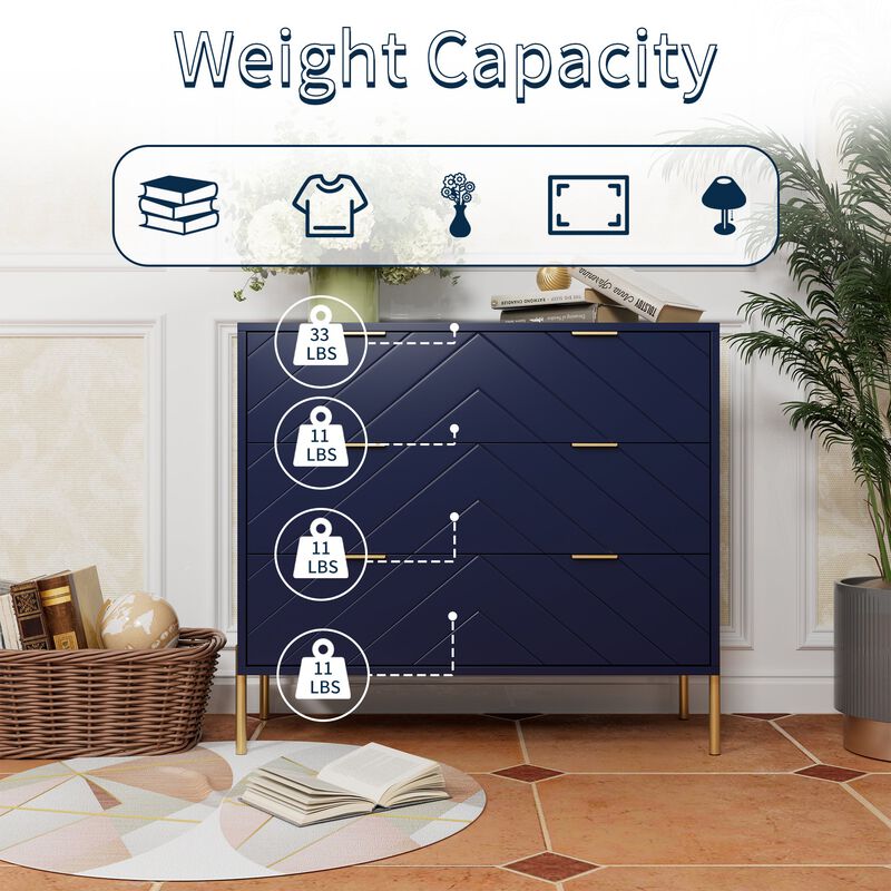 3-Drawer Dresser Chest Cabinet