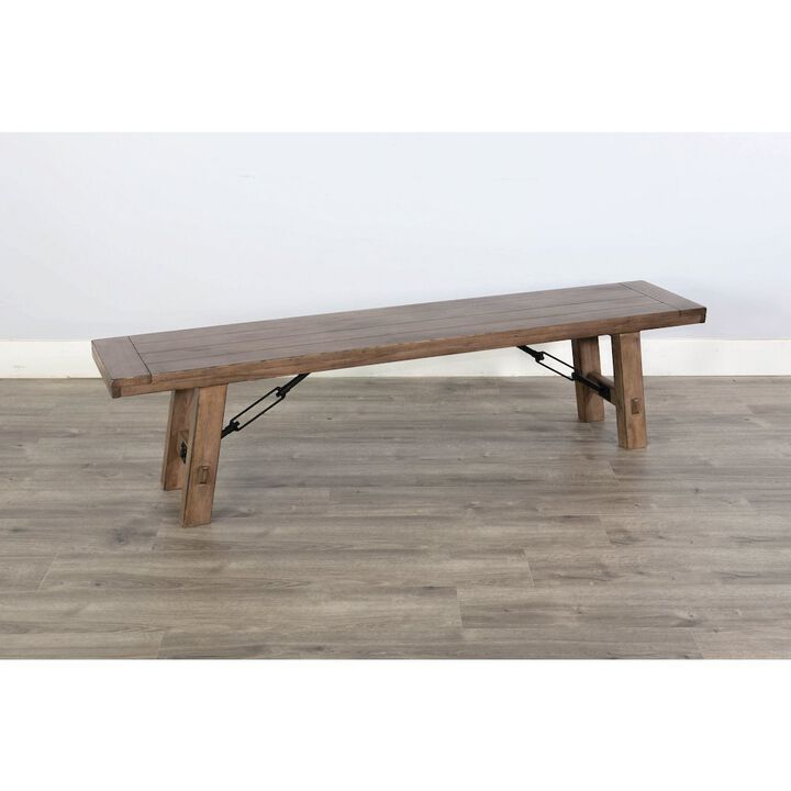 Sunny Designs Bench with Turnbuckle, Wood Seat