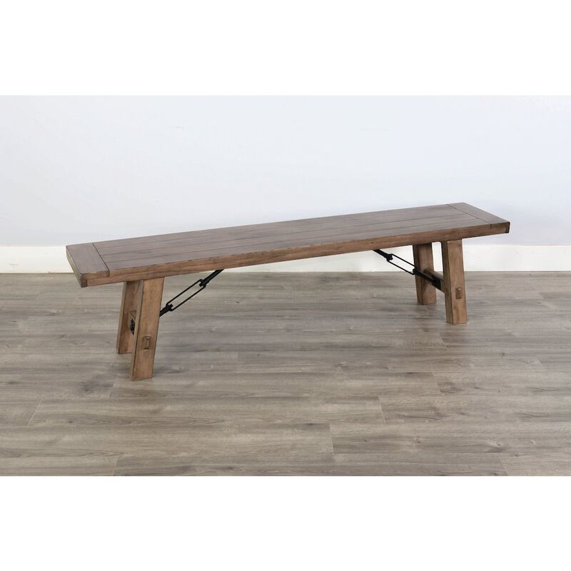 Sunny Designs Bench with Turnbuckle, Wood Seat image number 1