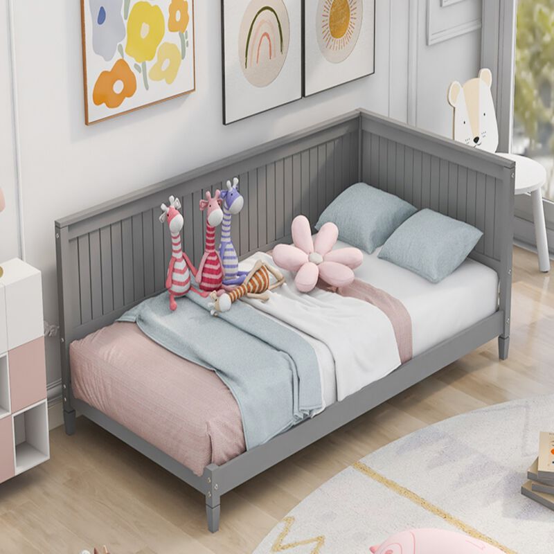 Whisen Classic Design Wood Daybed, Sofa Bed with Backrset and Unique Armrset image number 3