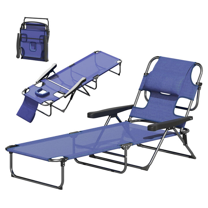Hivvago Adjustable Reclining Patio Lounge Chair