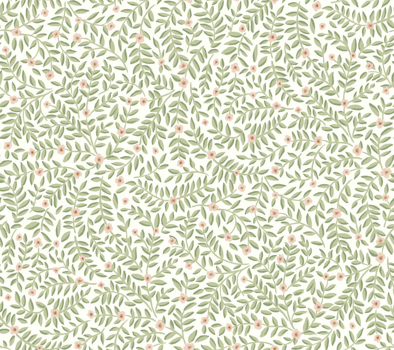 Elodie Cream Petite Floral Premium Peel + Stick Wallpaper