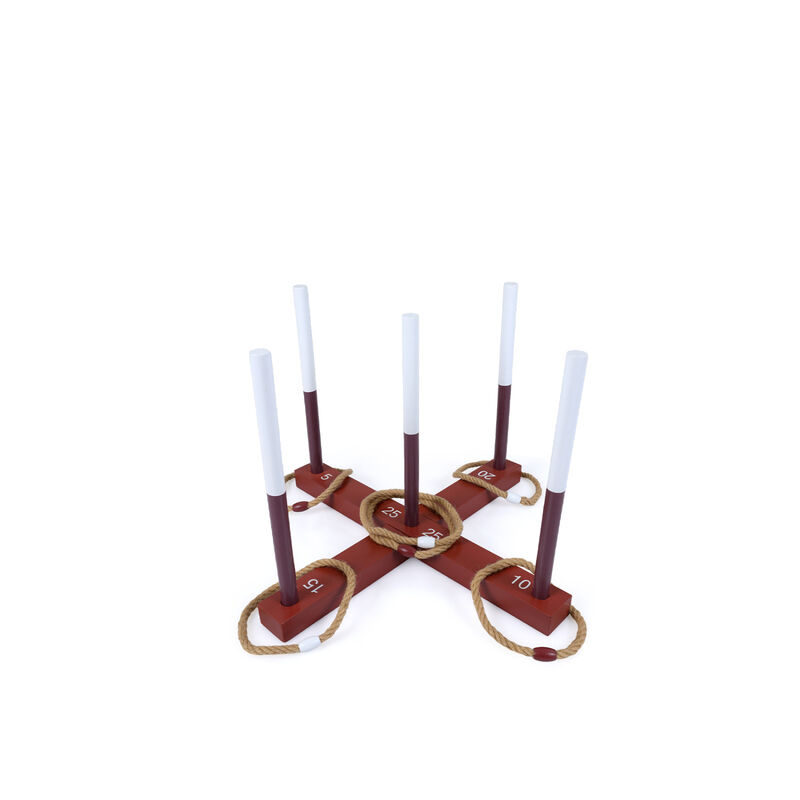 Kids Ring Toss Game with 6 Rope Rings and Storage Bag for Outdoor Play image number 4