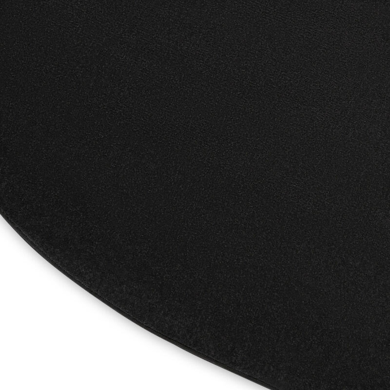 HomeRoots 10' Black And Ivory Round Indoor Outdoor Area Rug image number 3