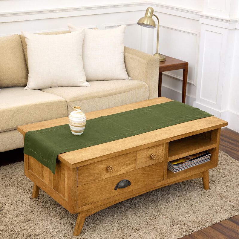 Linen Table Runner - Classic Hemstitch image number 0