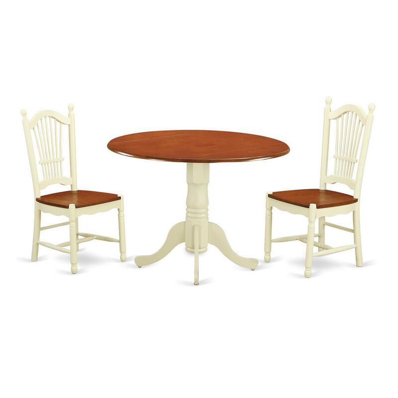 3 PC Kitchen dinette set-Kitchen dinette Table and 2 Kitchen Dining Chairs