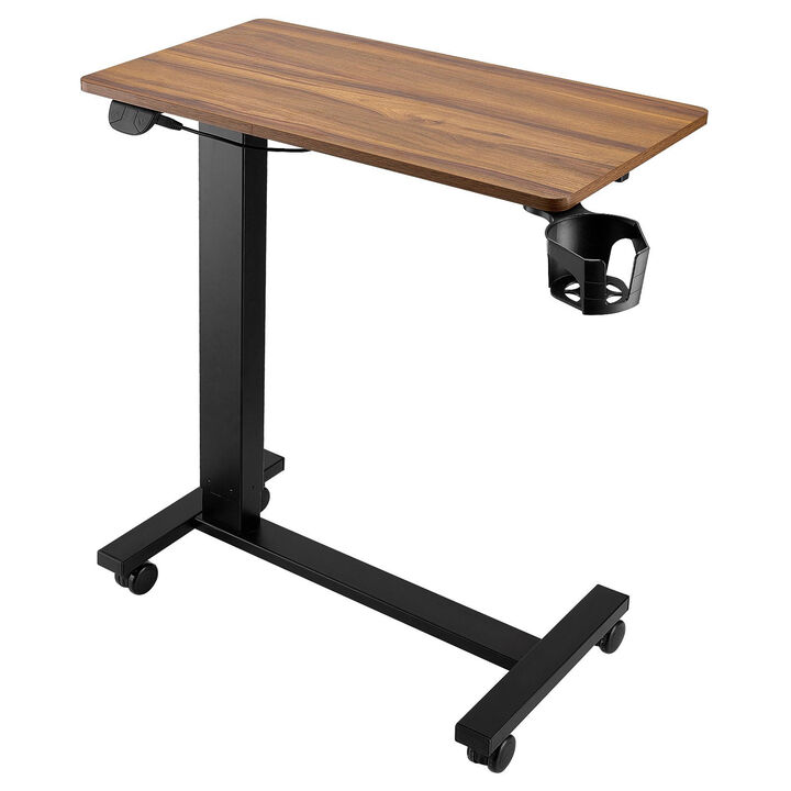 Mobile Laptop Table &ndash; Height Adjustable Overbed Desk For Home & Office