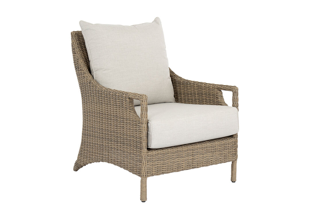 Ibiza Club Chair in Cast Silver, No Welt