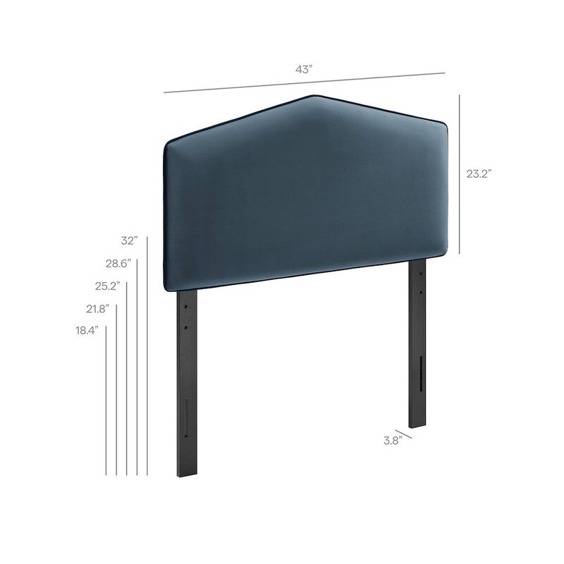 Cosette Performance Velvet Twin Size Headboard image number 1