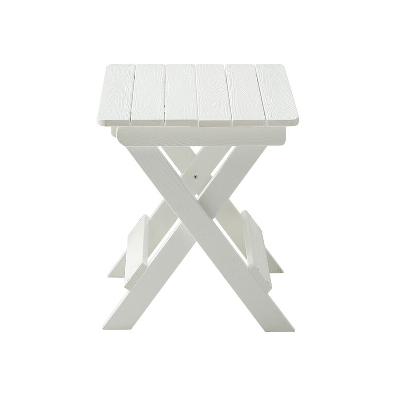 Streamdale Foldable Table Set with 2 Chairs, White
