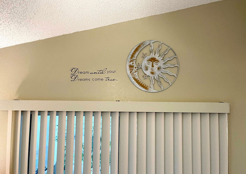 20 Inch Sun Moon Metal Face Distressed White Painted Stars Rustic Wall Hanging image number 3