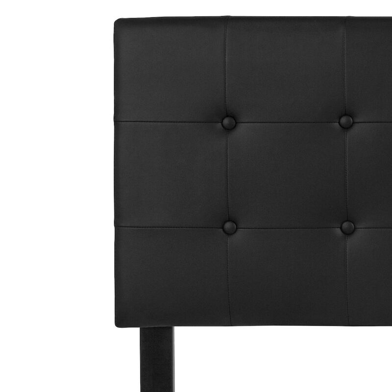 Flash Furniture Tufted Upholstered Full Size Headboard in Black Vinyl image number 4