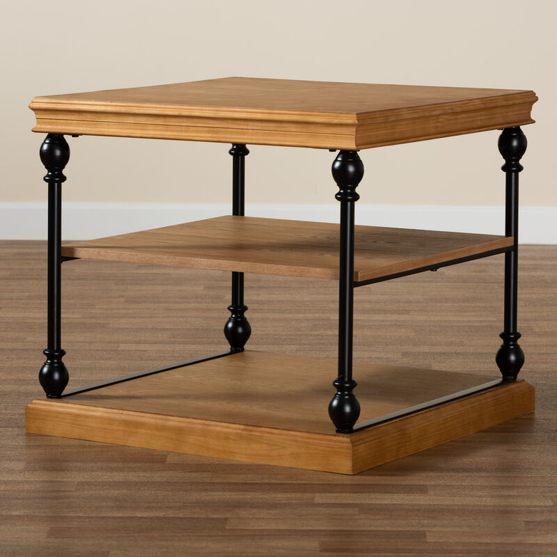 Baxton Studio Sebastian Traditional 3 Tier End Table