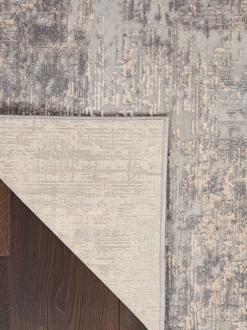 Rustic Textures RUS01 Ivory/Silver 6' x 9' Rug