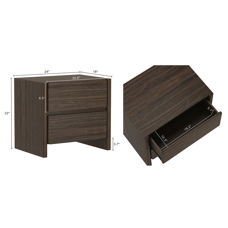 Linda Brown 2-Piece Double Wide Dresser and Nightstand