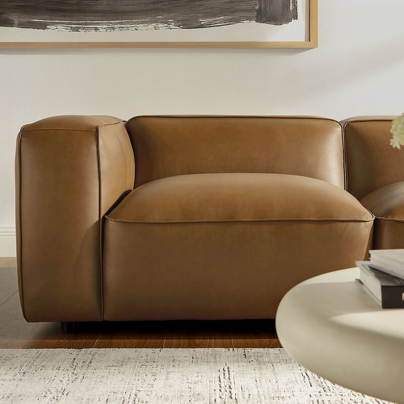 Auren 5-Piece Upholstered Vegan Leather Modular L-Shaped Sofa image number 8