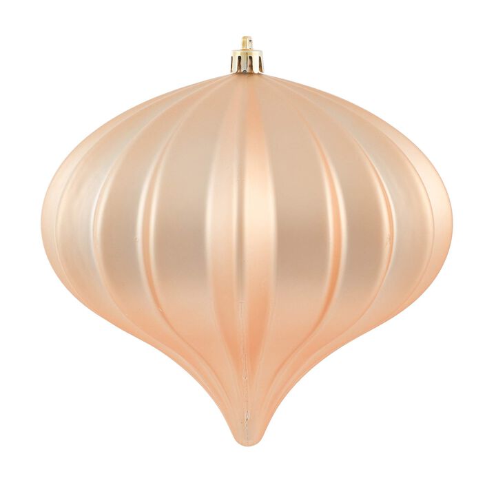 Vickerman 5.7" Cafe Latte Matte Onion Christmas Ornament, UV Treated, Set of 3