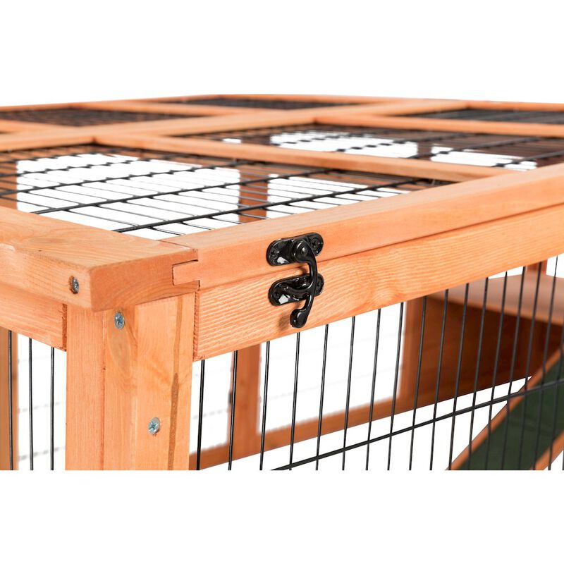 TRIXIE Weatherproof Outdoor X-Large Wooden Small Animal Cage and Run with Hinged Roof image number 6