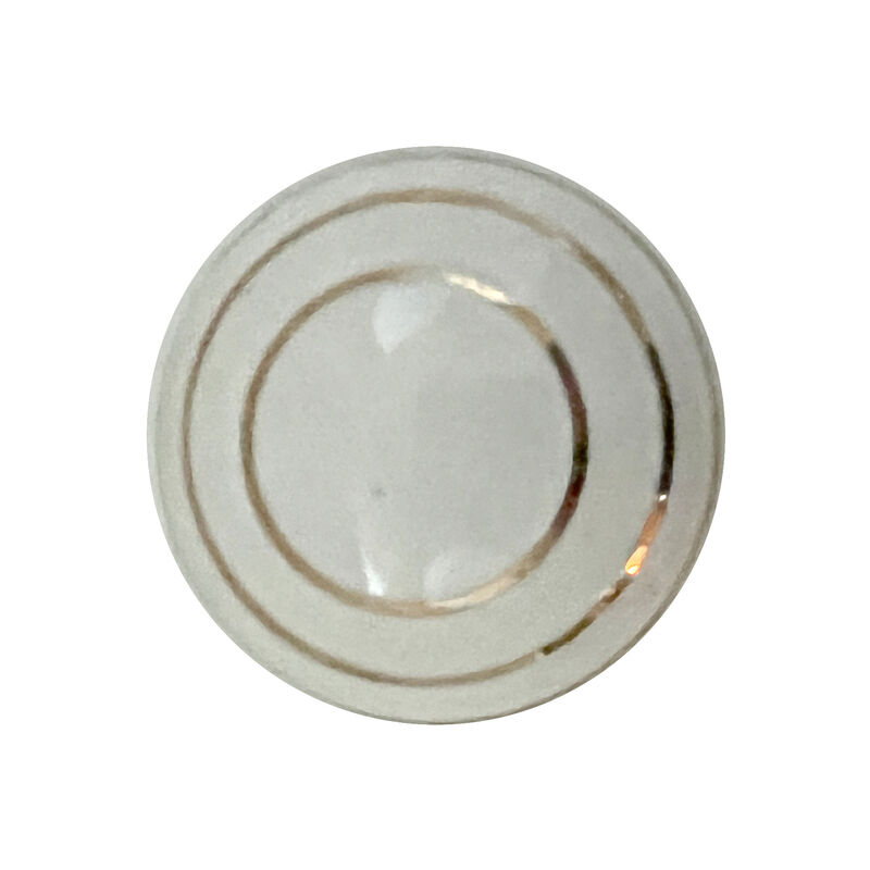 HomeRoots Set of Six White And Gold Geometric Ceramic Drawer Pull Knobs image number 0