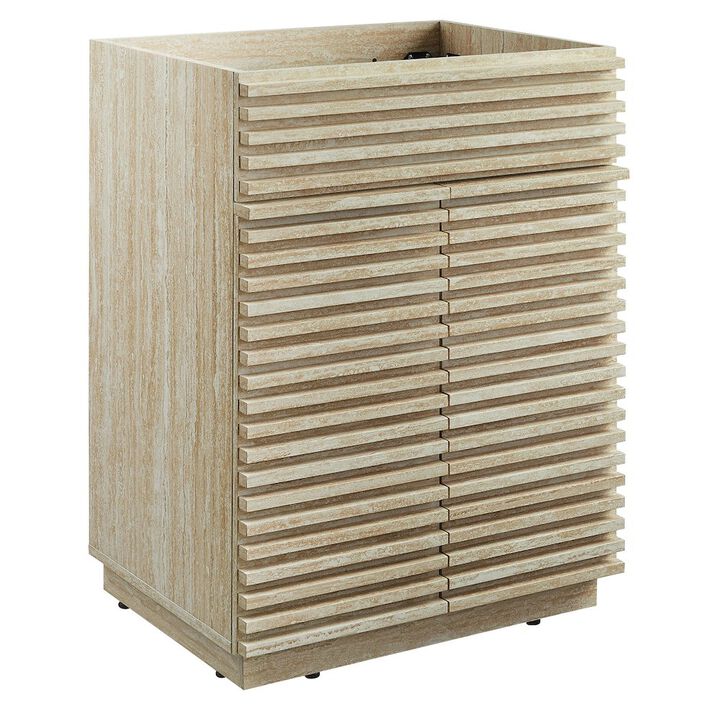 Modway Render 24 Faux Travertine Bathroom Vanity Cabinet (Sink Not Included)