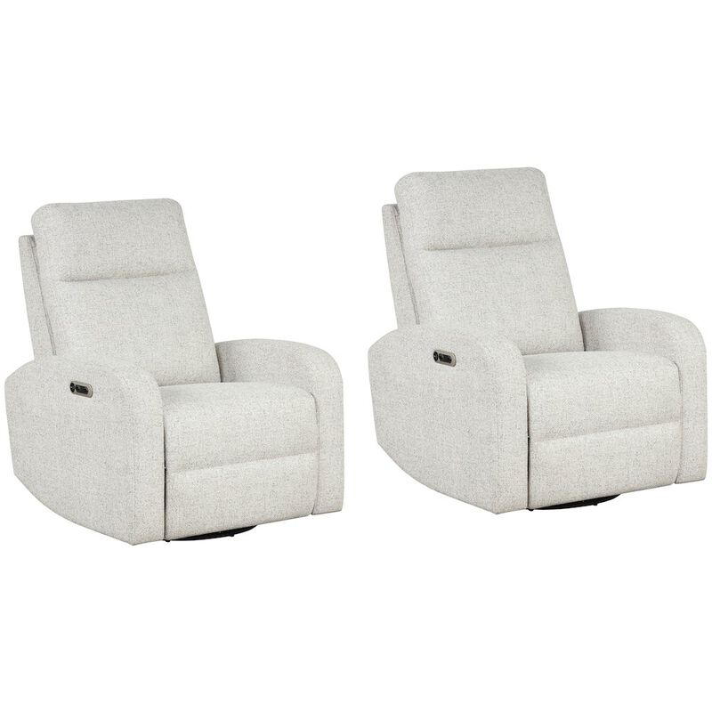 Parker Living Natural Beauty Quartz Power Swivel Glider Recliner Two Pack