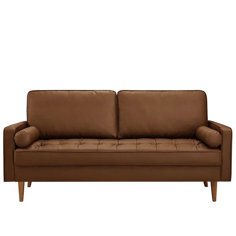 Modway Valour Tufted Vegan Leather Sofa image number 5