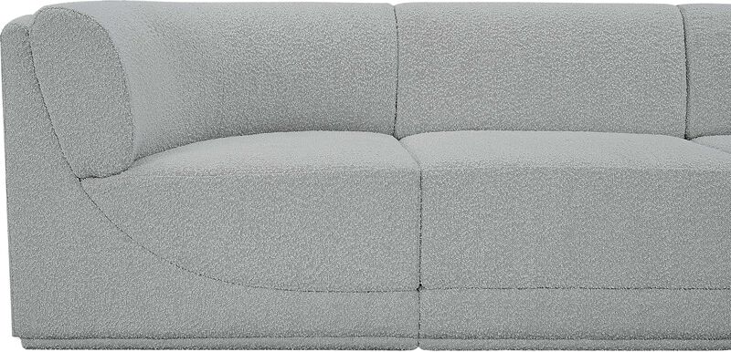Meridian Furniture Ollie Grey Boucle Fabric Modular Sofa image number 7