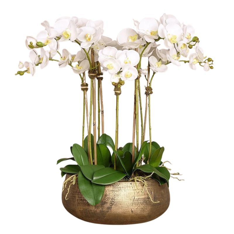 Faux Orchid Centerpiece -Orchid Arrangement- 28”