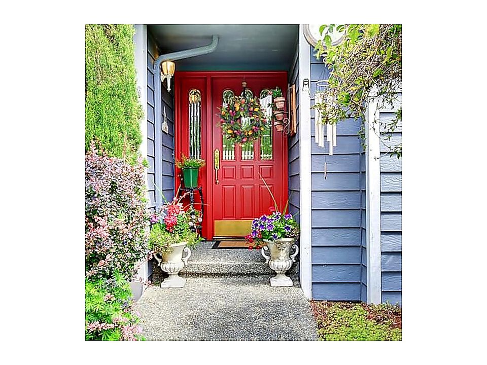 22 Inch Spring Summer Wreath Tulip Front Door Purple Tassels Eucalyptus Leaves