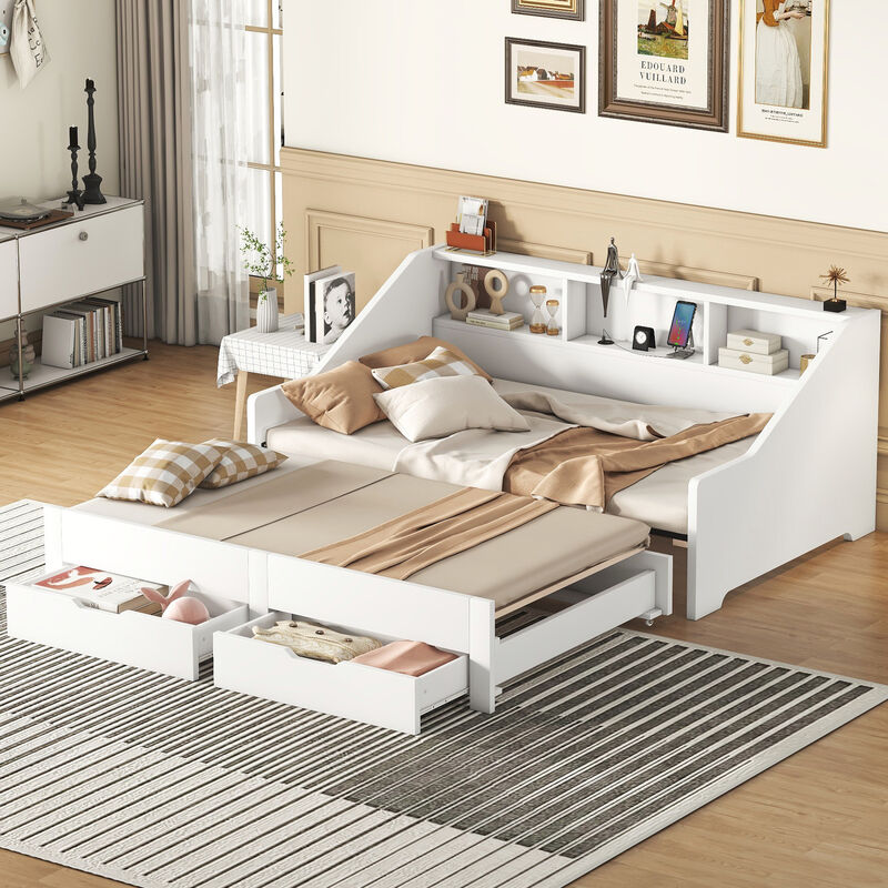 Merax Daybed Bed Frame with Storage image number 3