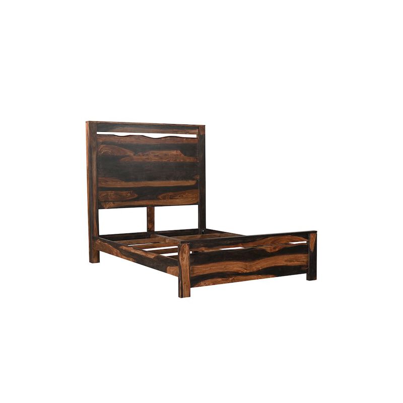 Taran Designs Marin Live Edge Solid Wood Queen Panel Bed