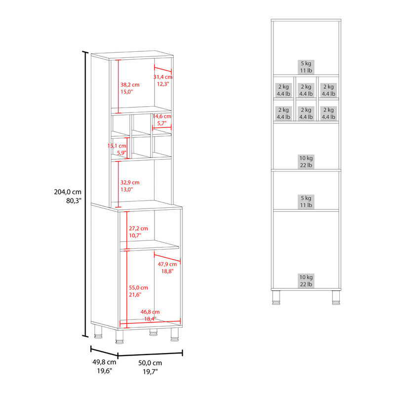 Corinth Kitchen Pantry, White
