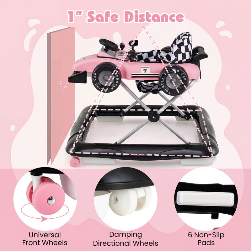 4-in-1 Adjustable Baby Walker with Activity Center and Music Box image number 3