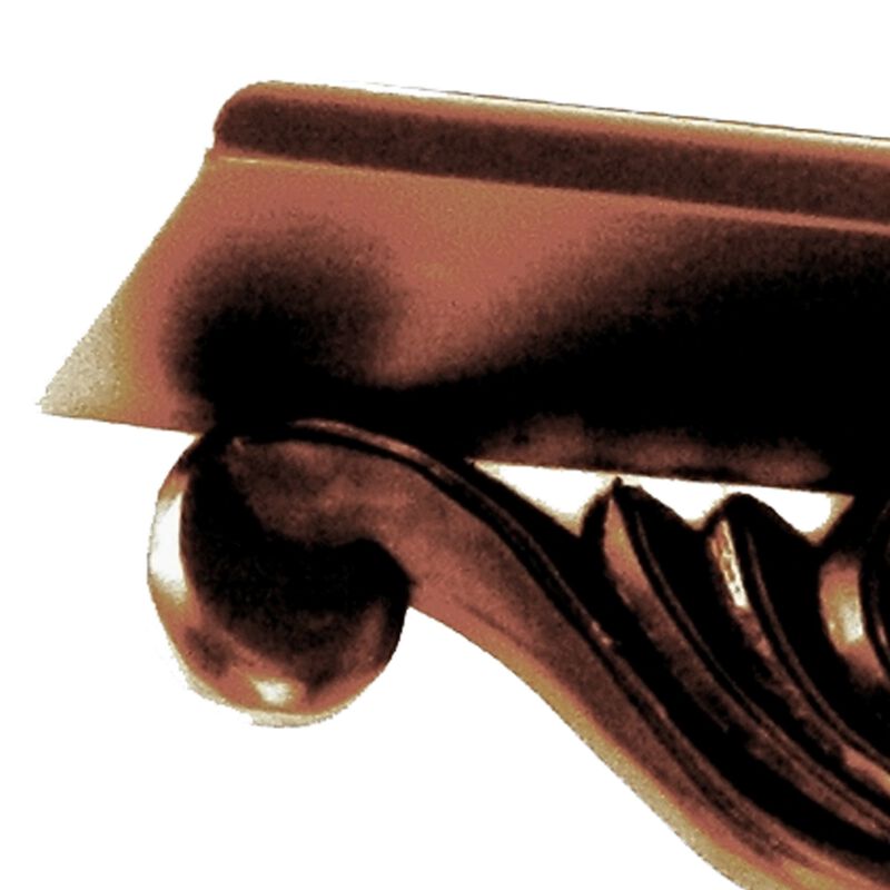 Hand Carved Wooden Wall Shelf with Floral Design Display, Brown - Benzara