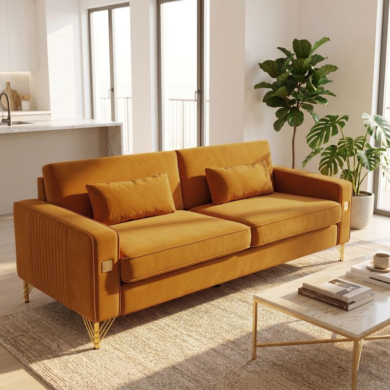 Stapak Velvet Sofa image number 2