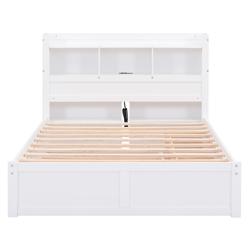 Merax Platform Bed with Trundle and 2 Drawers