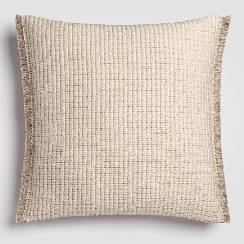 Sunrise Two-Tone Yellow & White Accent Pillow image number 3