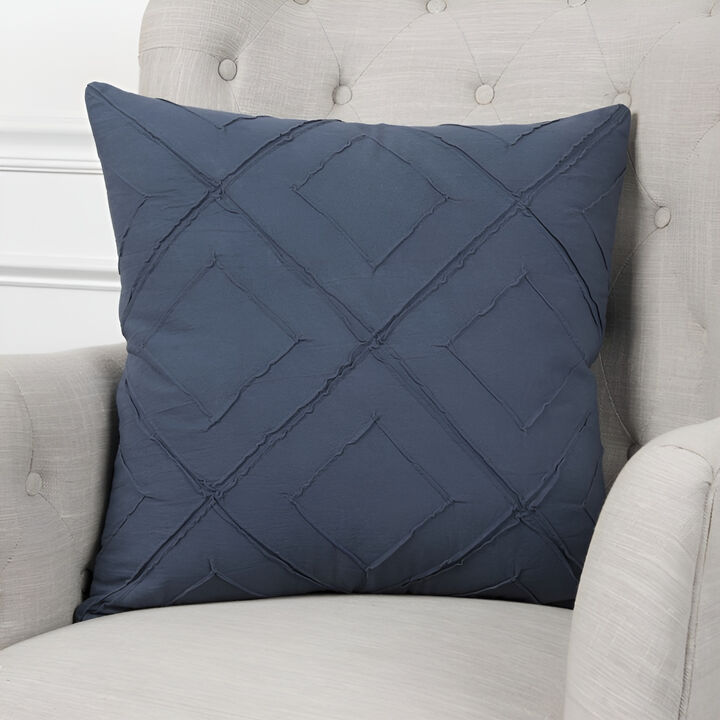 Pin Tuck Diamond Throw Pillow &ndash; Decorative Cushion for Sofa, Bed, or Living Room