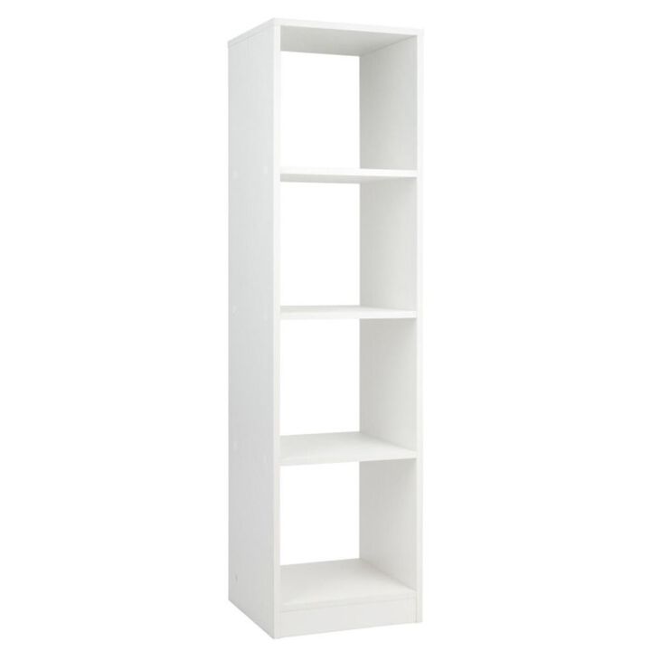 Hivvago 5 Tiers 4-Cube Narrow Bookshelf with 4 Anti-Tipping Kits