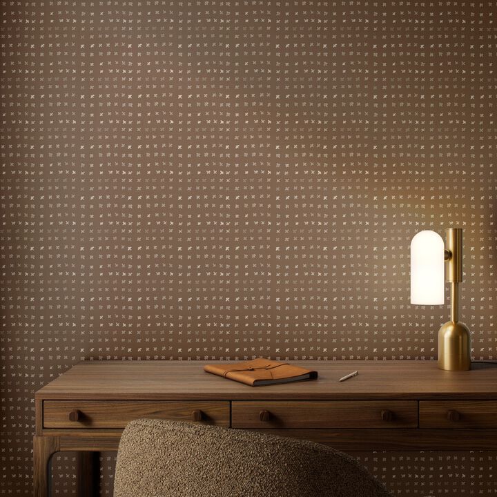 Bisous Wallpaper by Jess Engle - Bisous Taupe II