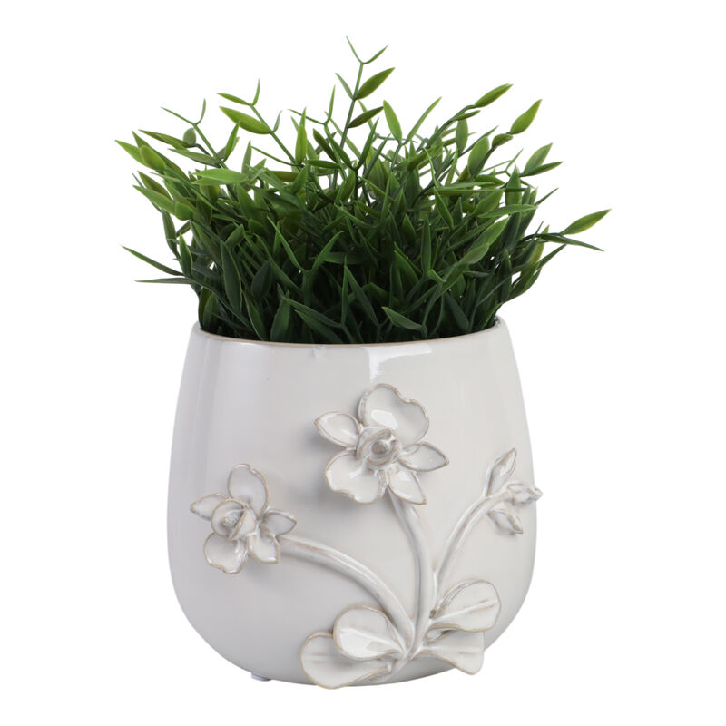 6" Flower Applique Planter image number 1