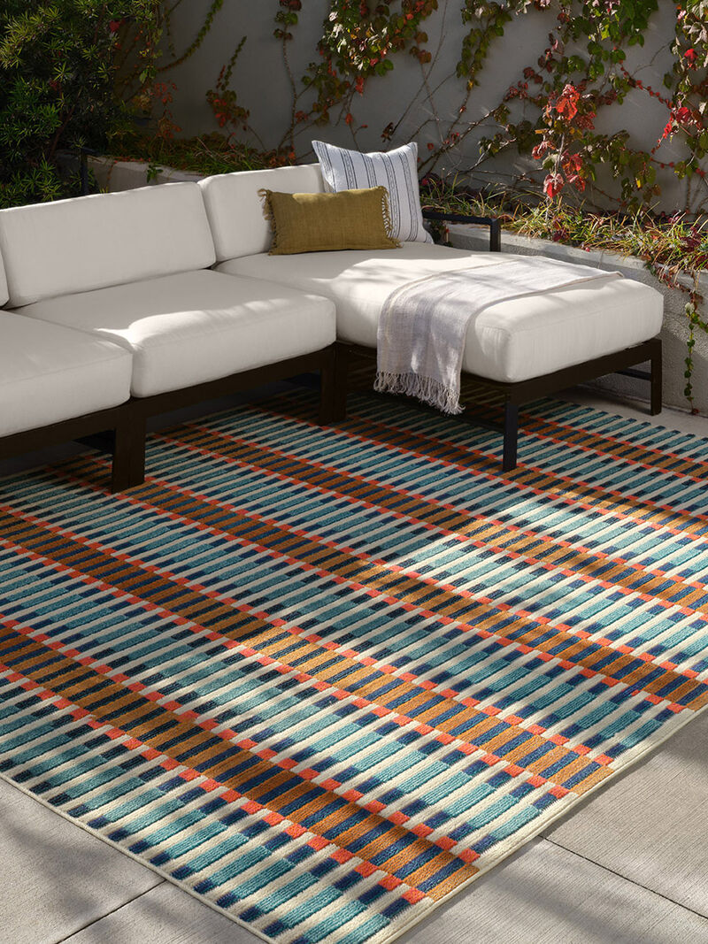 Alina Notch Blue 7'6" x 9'6" Rug image number 1