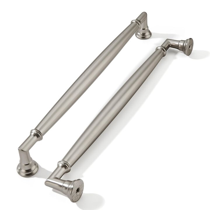 khtumeware 5 Pack 8 Inch(203mm) Brushed Satin Nickel Cabinet Pulls Heavy Duty Solid Cabinet Handles Kitchen Cabinet Hardware for