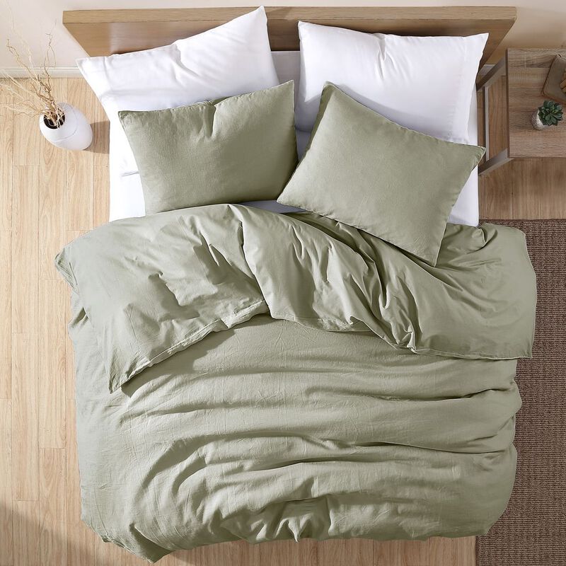 Sage Washed Linen 4 pc Queen image number 0