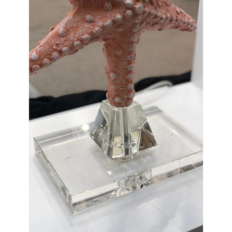 Lux Lighting Patrick 28 Orange Starfish/Crystal Base, (Set of 2)