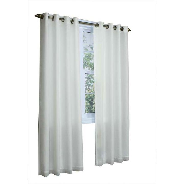Commonwealth Thermavoile Rhapsody Lined European Voile Grommet Panel - 104x63" - Ivory