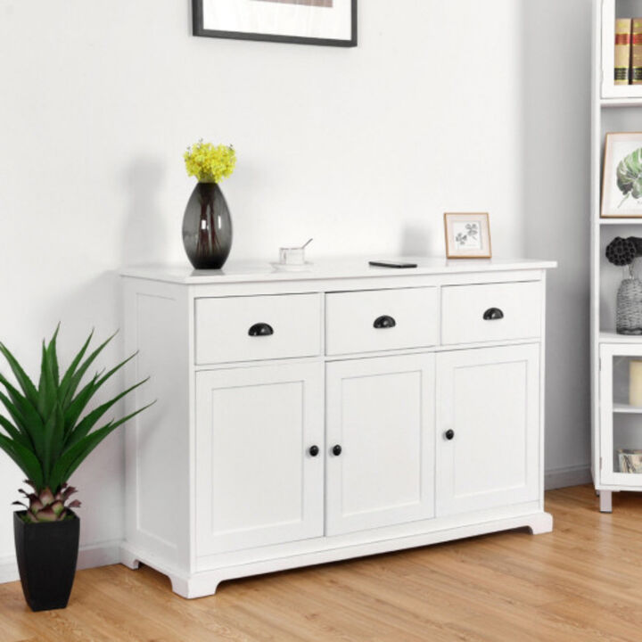 3 Drawers Sideboard Buffet Table Whith Storage Console Cabinet