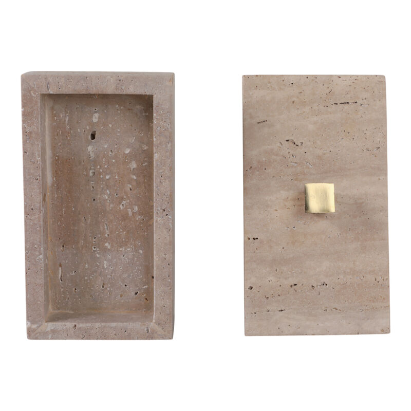 9x5 Travertine Box Gold Knob image number 5