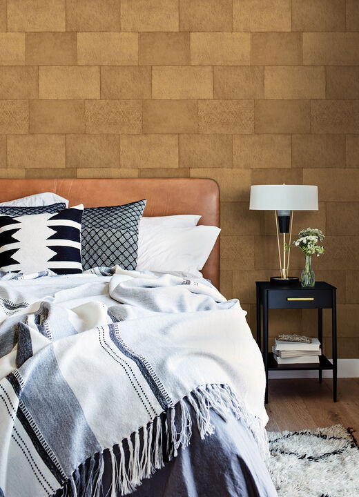 Lyell Brown Stone Wallpaper (Set of 2)