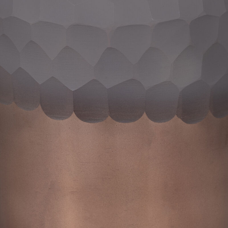Glass, 14" 2-tone Hand-cut Vase, Metallic image number 4